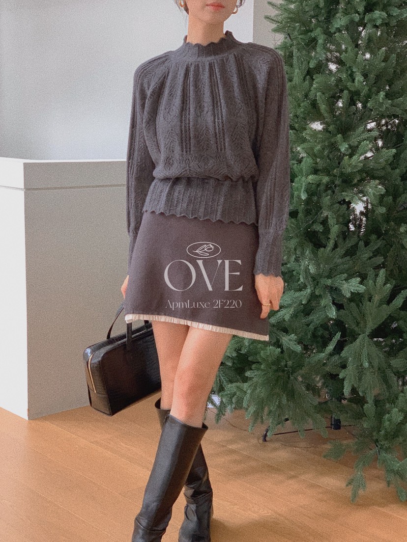 OVE東大門㊣實拍女裝新品職業推薦25秋冬真品熱賣休閑針織衫OVE針織衫