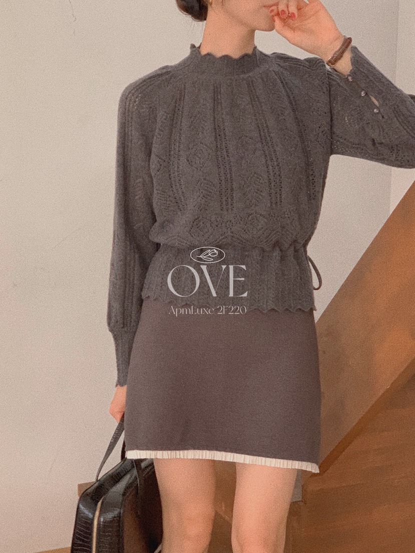 OVE東大門㊣實拍女裝新品職業推薦25秋冬真品熱賣休閑針織衫OVE針織衫