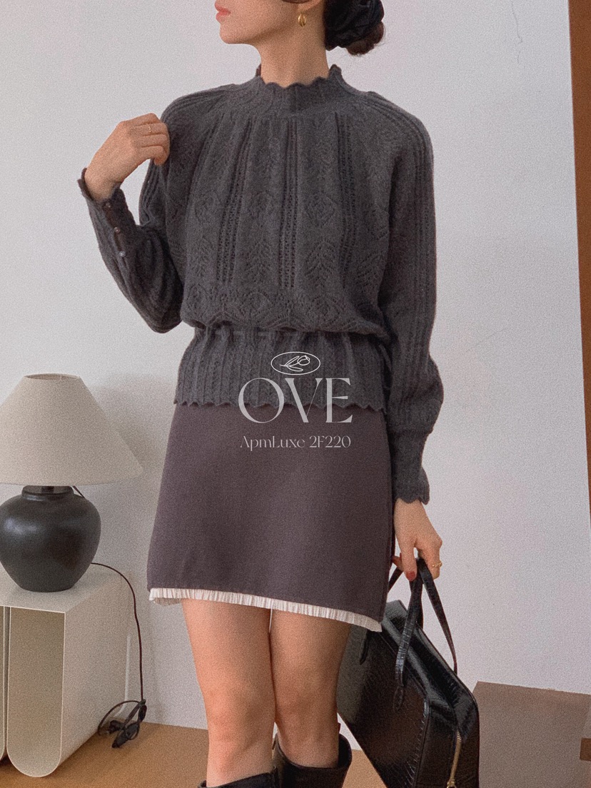 OVE東大門㊣實拍女裝新品職業推薦25秋冬真品熱賣休閑針織衫OVE針織衫