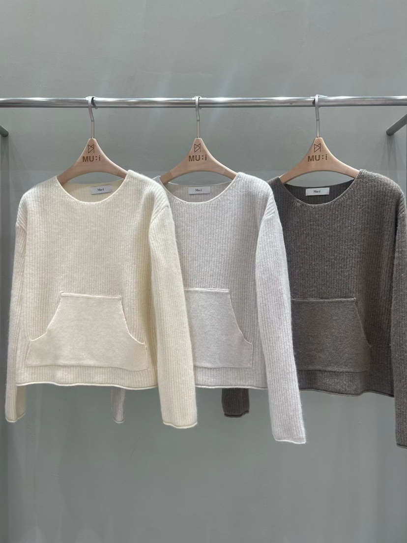 THE MUI東大門㊣代購女裝新品推薦人氣熱賣職業針織衫口袋THE MUI針織衫