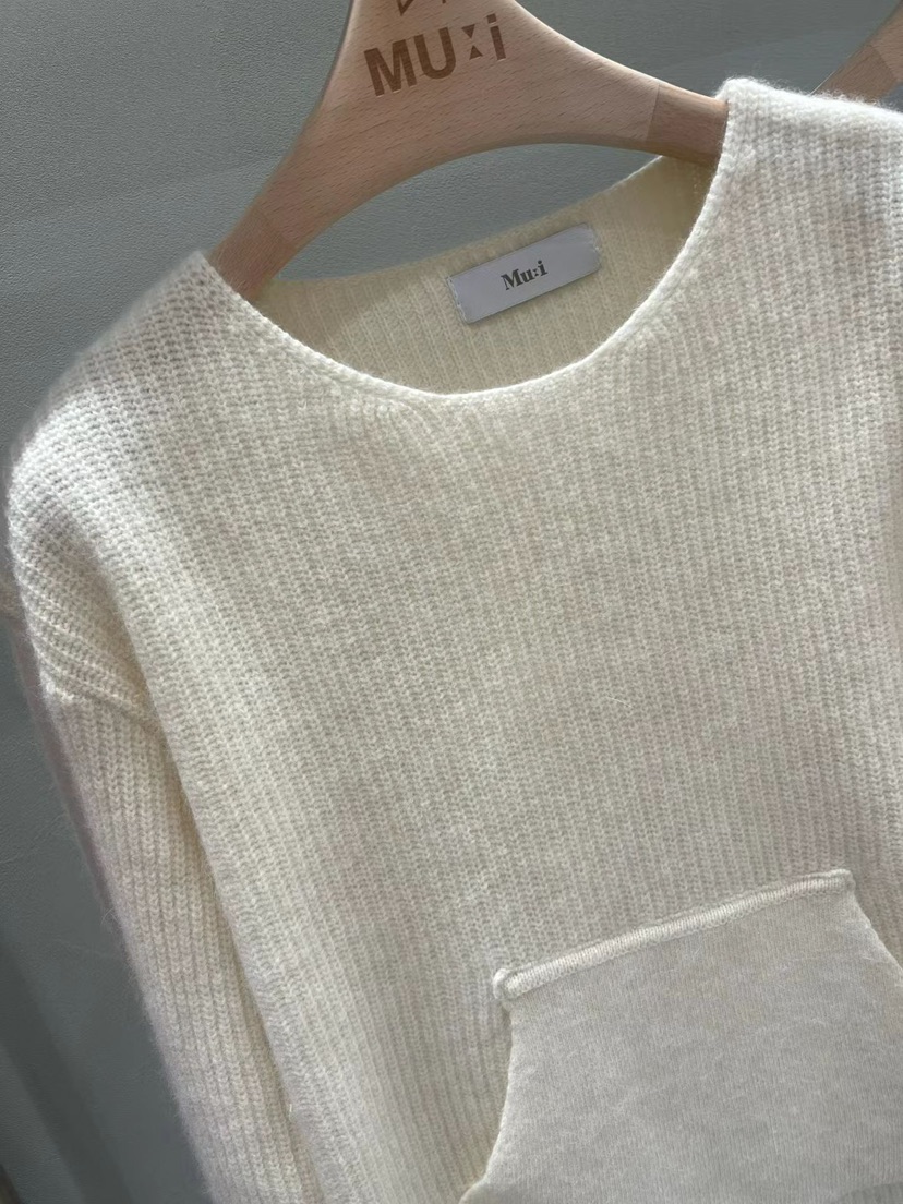 THE MUI東大門㊣代購女裝新品推薦人氣熱賣職業針織衫口袋THE MUI針織衫