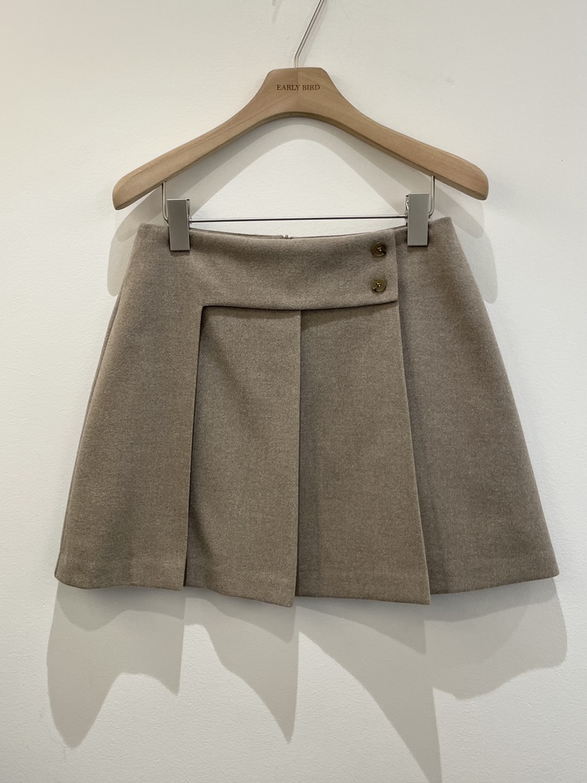 OBSESS東大門㊣代購女裝新品時尚人氣25秋冬職業推薦短裙羊毛OBSESS/EARLY BIRD短裙圖色1