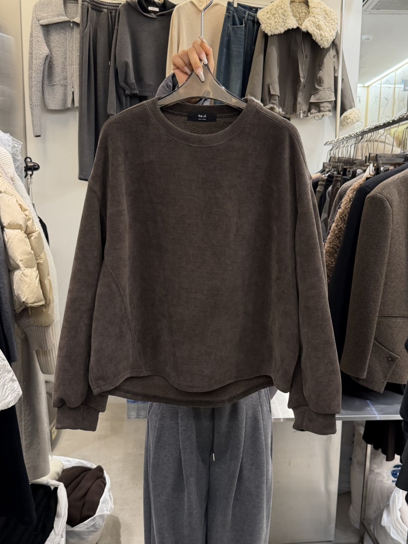 THE SIL韓國代購㊣女士新款人氣時尚25秋冬熱賣真品衛衣加絨THE SIL/1 2ILLY衛衣圖色2