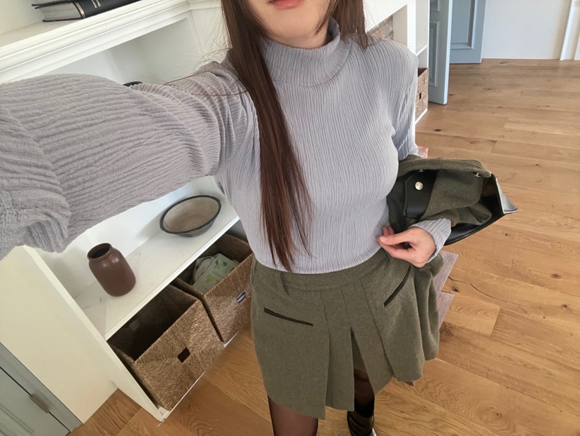 BOLD東大門㊣實拍女裝新品人氣25秋冬真品熱賣職業長袖T恤褶皺BOLD長袖T恤