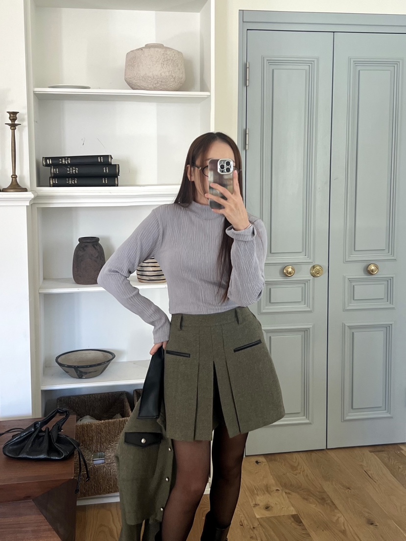 BOLD東大門㊣實拍女裝新品人氣25秋冬真品熱賣職業長袖T恤褶皺BOLD長袖T恤圖色2