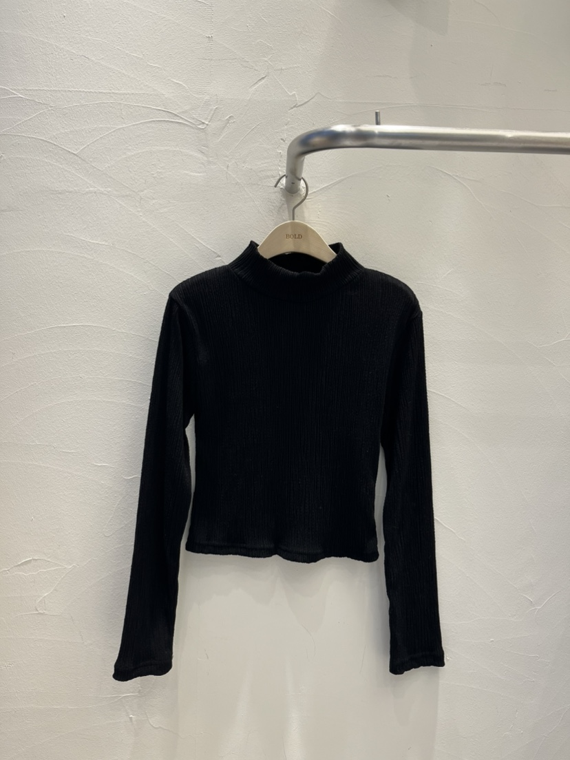 BOLD東大門㊣實拍女裝新品人氣25秋冬真品熱賣職業長袖T恤褶皺BOLD長袖T恤圖色3