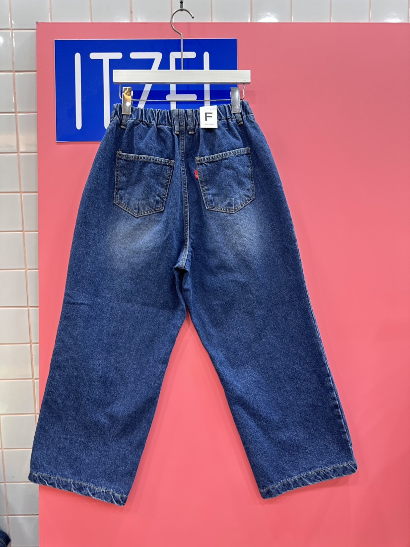 ITZEL韓國代購㊣女士新款25秋冬人氣時尚推薦休閑牛仔褲拉絨ITZEL牛仔褲