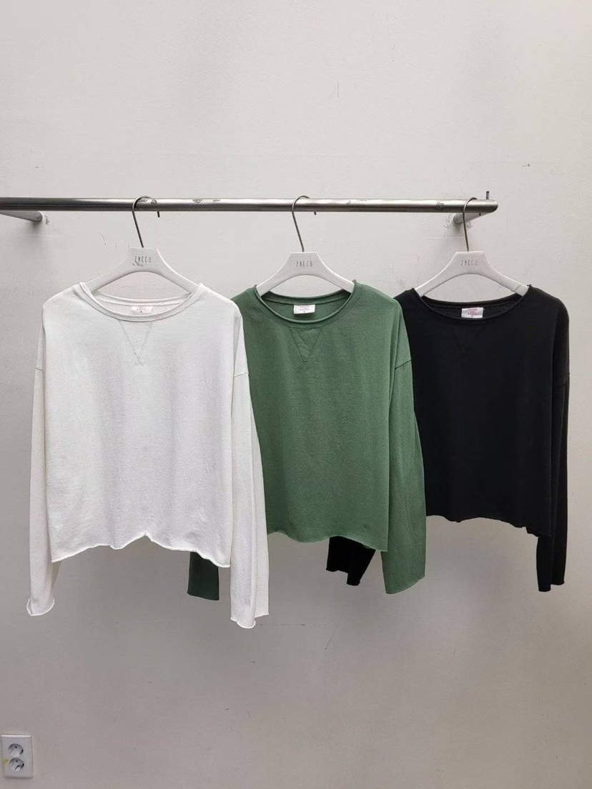 ZACCU東大門㊣直郵女裝新品熱賣休閑推薦25秋冬時尚長袖T恤ZACCU長袖T恤