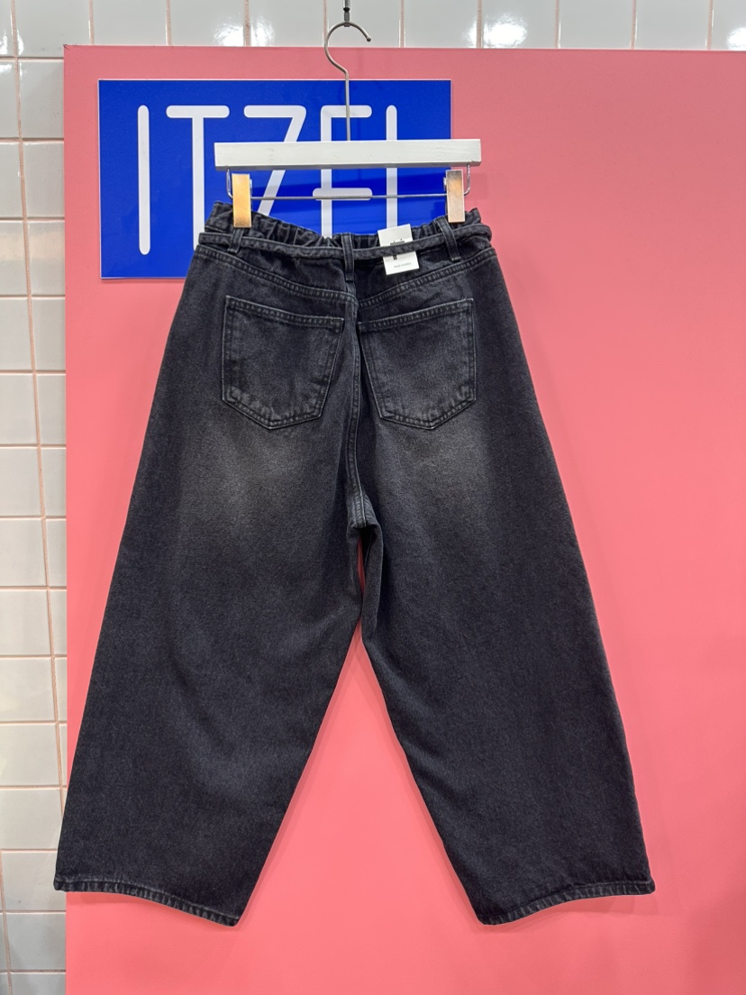 ITZEL東大門㊣實拍女士新款人氣推薦時尚休閑職業牛仔褲含腰繩ITZEL牛仔褲