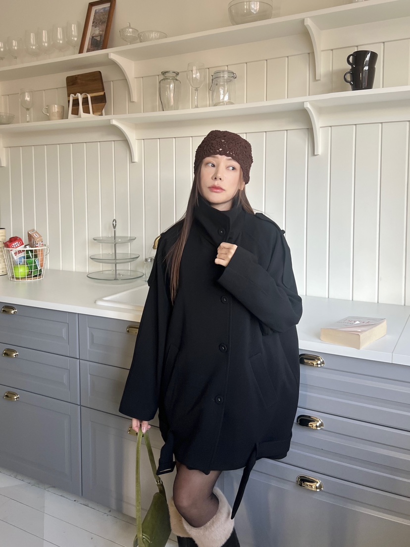 BOLD東大門㊣代購女裝新款熱賣時尚職業休閑25秋冬夾克含腰帶BOLD夾克