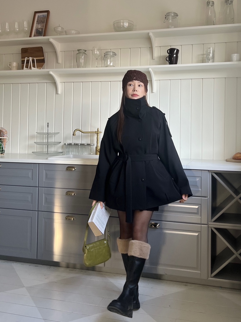 BOLD東大門㊣代購女裝新款熱賣時尚職業休閑25秋冬夾克含腰帶BOLD夾克