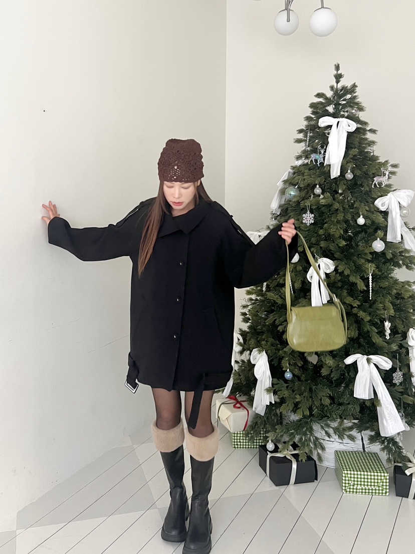 BOLD東大門㊣代購女裝新款熱賣時尚職業休閑25秋冬夾克含腰帶BOLD夾克