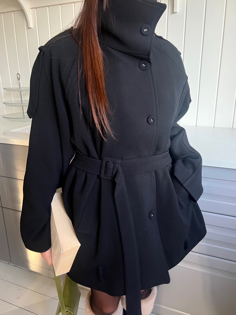 BOLD東大門㊣代購女裝新款熱賣時尚職業休閑25秋冬夾克含腰帶BOLD夾克圖色2