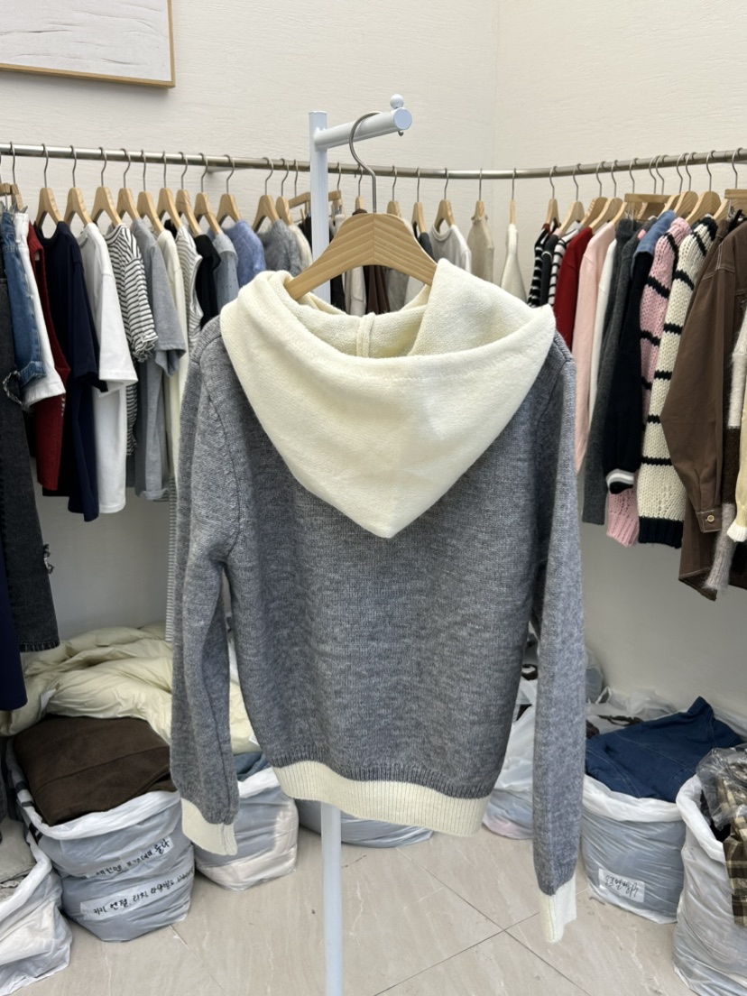 MILK TEA東大門㊣代購女士新品人氣職業時尚真品針織衫連帽衫MILK TEA針織衫