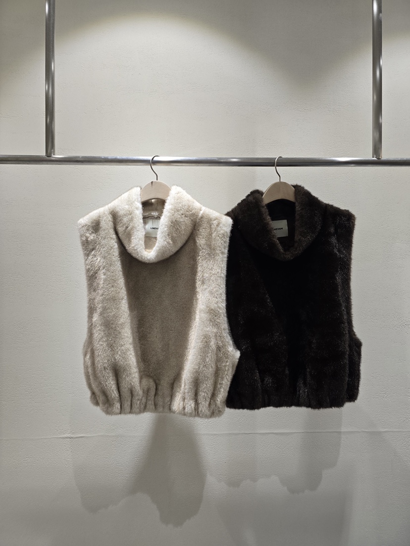 LIKEVAM韓國直郵㊣女裝新品時尚休閑職業推薦25秋冬吊帶背心貂皮LIKEVAM吊帶/背心