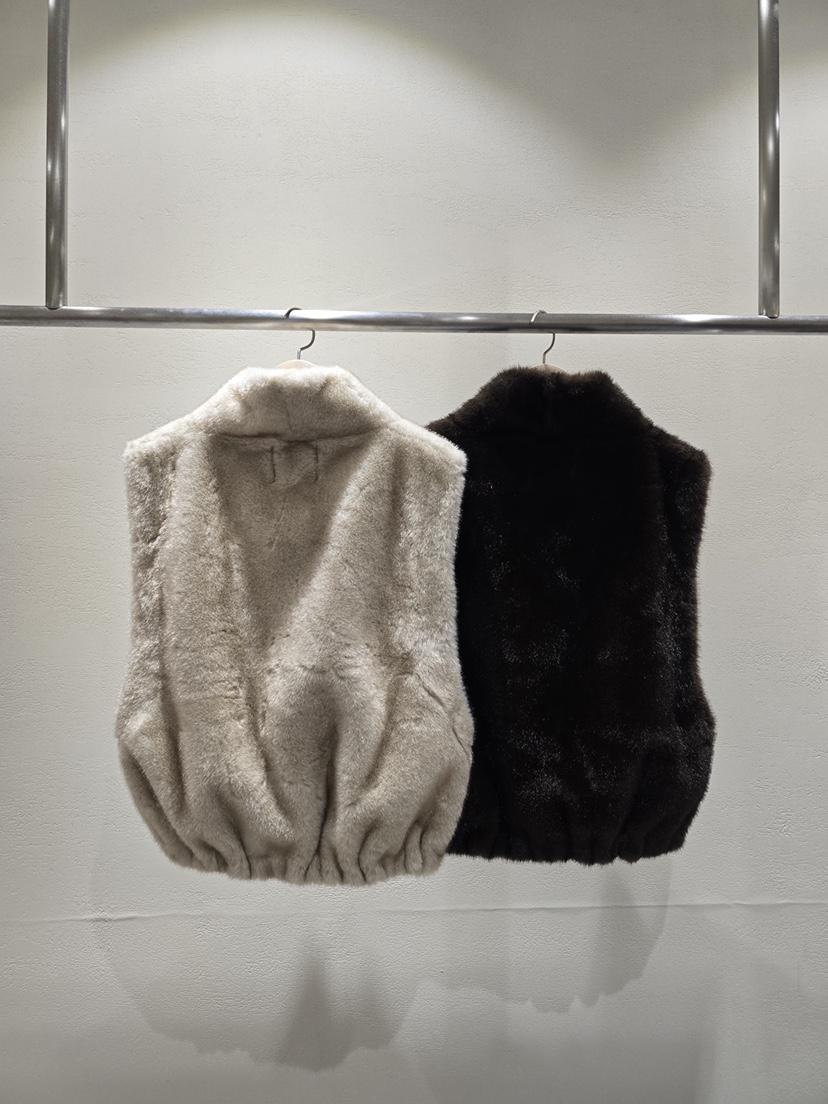 LIKEVAM韓國直郵㊣女裝新品時尚休閑職業推薦25秋冬吊帶背心貂皮LIKEVAM吊帶/背心