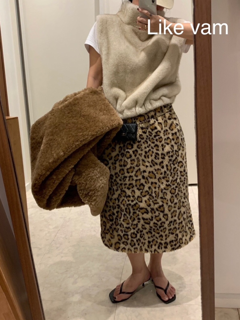 LIKEVAM韓國直郵㊣女裝新品時尚休閑職業推薦25秋冬吊帶背心貂皮LIKEVAM吊帶/背心