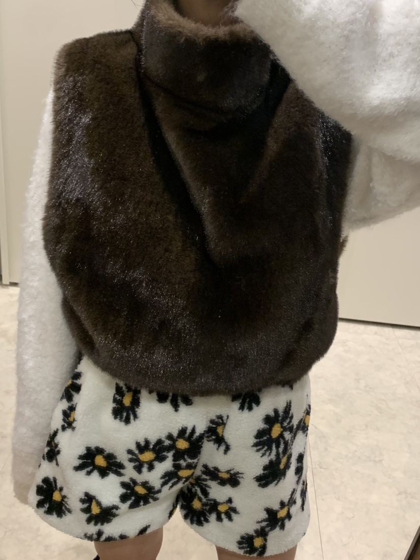 LIKEVAM韓國直郵㊣女裝新品時尚休閑職業推薦25秋冬吊帶背心貂皮LIKEVAM吊帶/背心