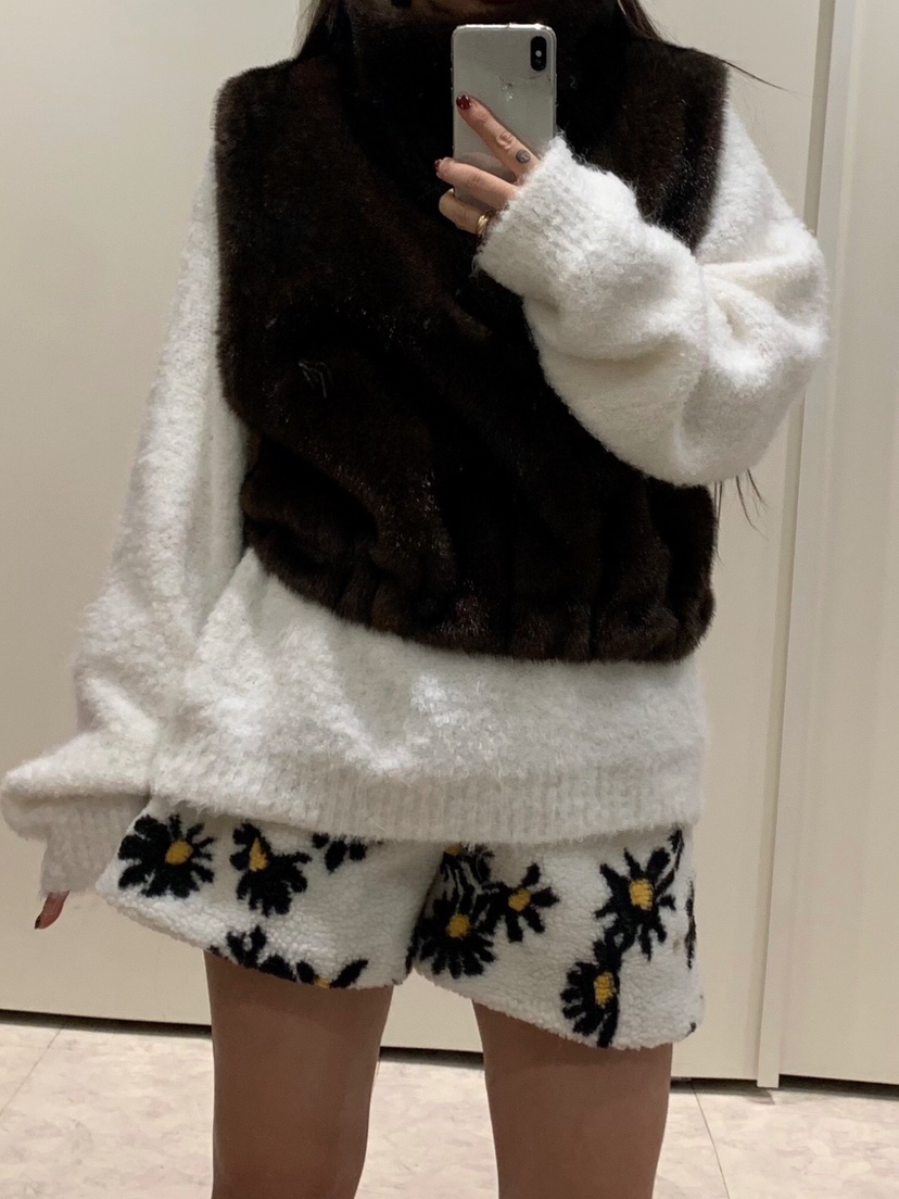 LIKEVAM韓國直郵㊣女裝新品時尚休閑職業推薦25秋冬吊帶背心貂皮LIKEVAM吊帶/背心