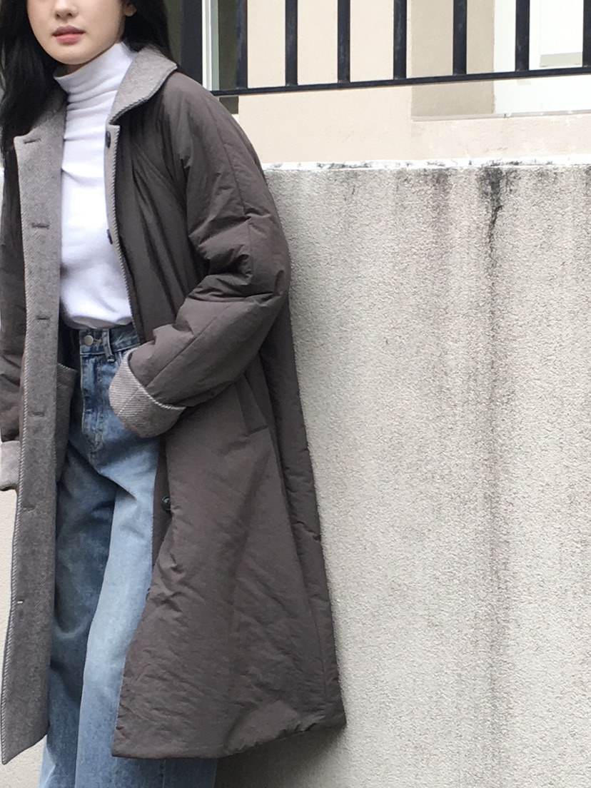 BLISS韓國代購㊣女士新品25秋冬人氣熱賣職業中長款大衣雙面BLISS中長款大衣