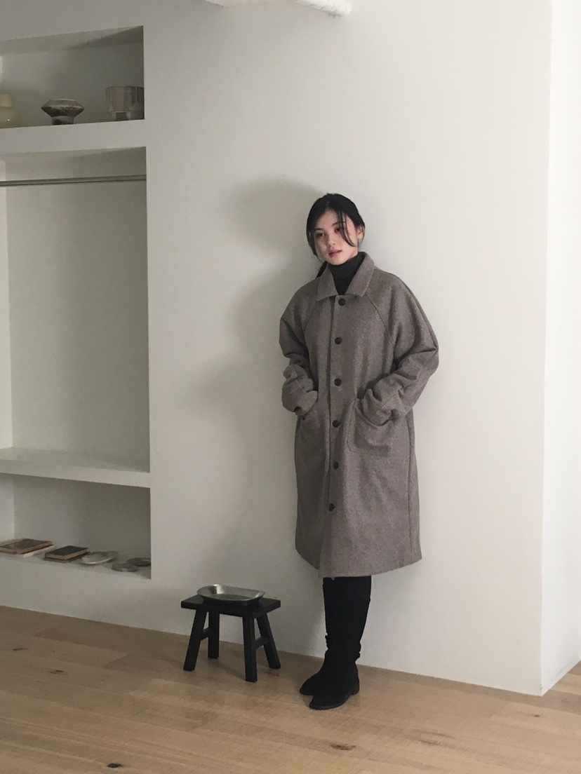 BLISS韓國代購㊣女士新品25秋冬人氣熱賣職業中長款大衣雙面BLISS中長款大衣