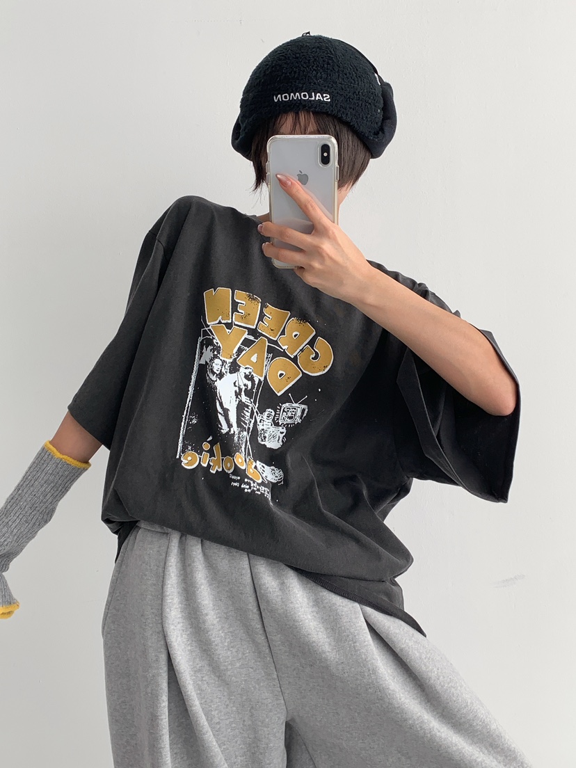 ANGLOG BEIGE東大門㊣實拍女裝新品時尚職業真品25秋冬T恤ANGLOG BEIGET恤圖色1