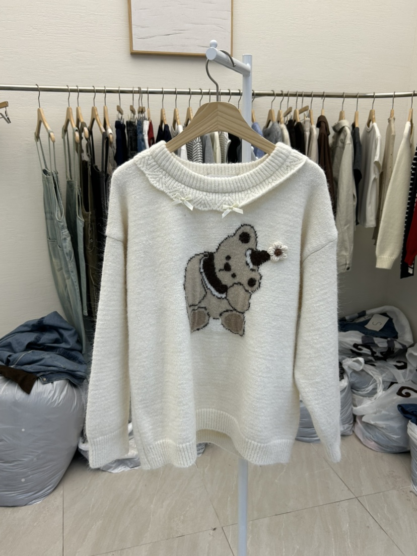 MILK TEA東大門㊣實拍女裝新品25秋冬職業熱賣人氣休閑針織衫MILK TEA針織衫圖色1