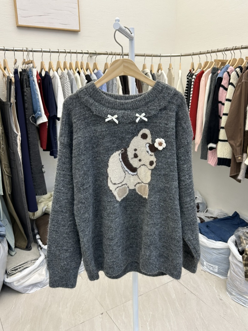 MILK TEA東大門㊣實拍女裝新品25秋冬職業熱賣人氣休閑針織衫MILK TEA針織衫圖色2