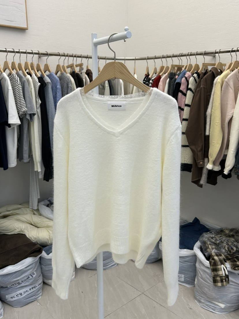MILK TEA東大門㊣實拍女裝新款真品熱賣25秋冬休閑人氣針織衫MILK TEA針織衫圖色1