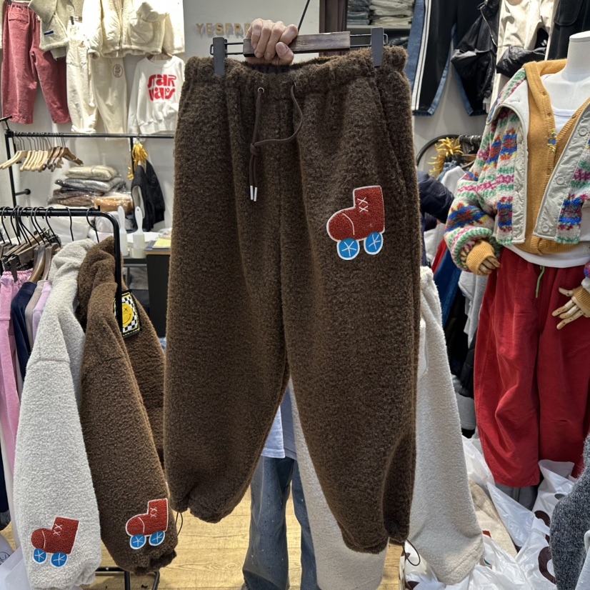 YESFREE東大門㊣實拍女士新款推薦時尚25秋冬真品人氣休閑褲絨YESFREE休閑褲圖色2