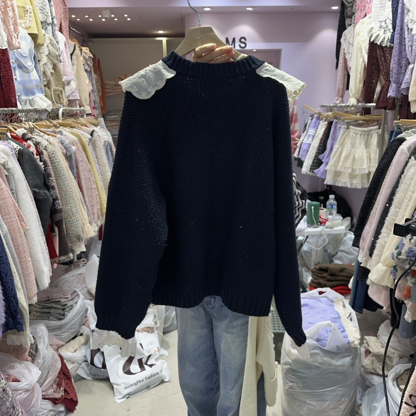 MS韓國代購㊣女士新款人氣休閑真品時尚推薦熱賣職業25秋冬毛衣MS毛衣