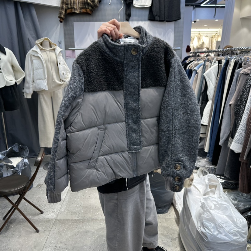 BLOOM韓國直郵㊣女裝新品真品時尚25秋冬熱賣短款棉服斜紋布BLOOM-Q短款棉服圖色2