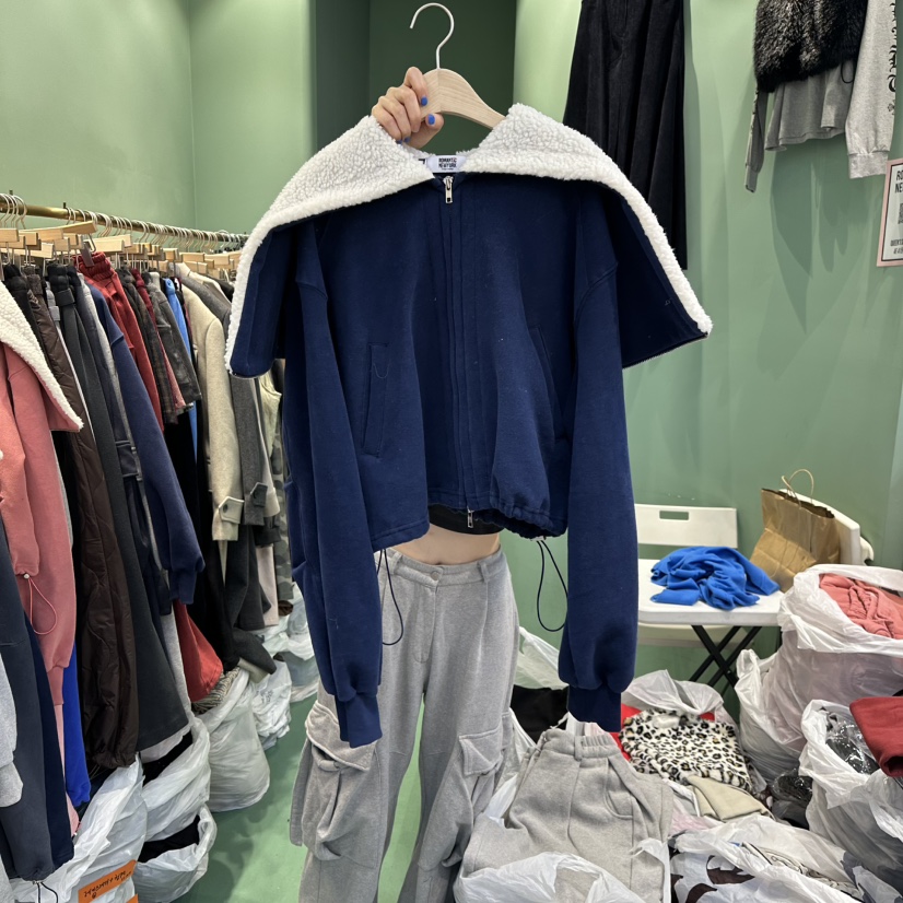 ROMANTIC NEWYORK東大門㊣直郵女裝新品熱賣真品衛衣羊毛拉鏈ROMANTIC NEWYORK衛衣圖色2