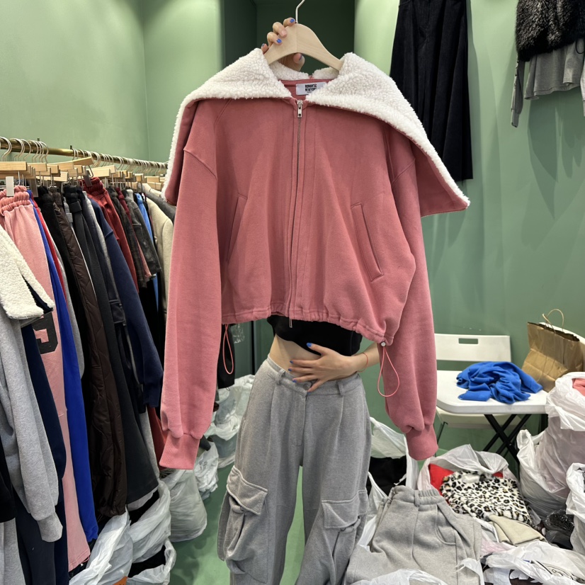 ROMANTIC NEWYORK東大門㊣直郵女裝新品熱賣真品衛衣羊毛拉鏈ROMANTIC NEWYORK衛衣圖色3