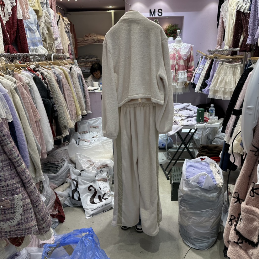 MS韓國代購㊣女士新品職業時尚熱賣25秋冬休閑套裝毛皮套裝MS套裝