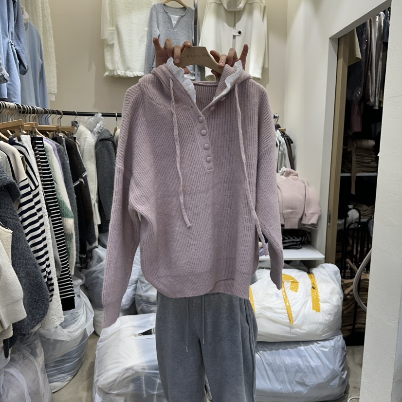 HOLYBANANA東大門㊣實拍女士新款真品職業時尚人氣毛衣連帽衫groovy.H/HOLYBANANA毛衣圖色3