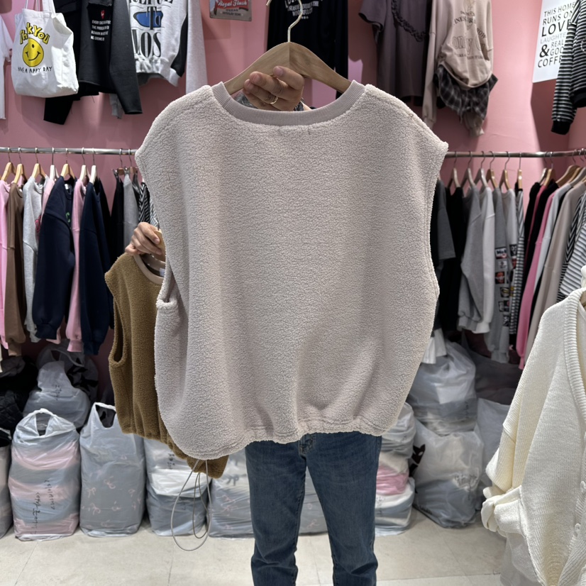 K STORY東大門㊣直郵女士新品職業時尚25秋冬熱賣馬甲口袋K STORY馬甲