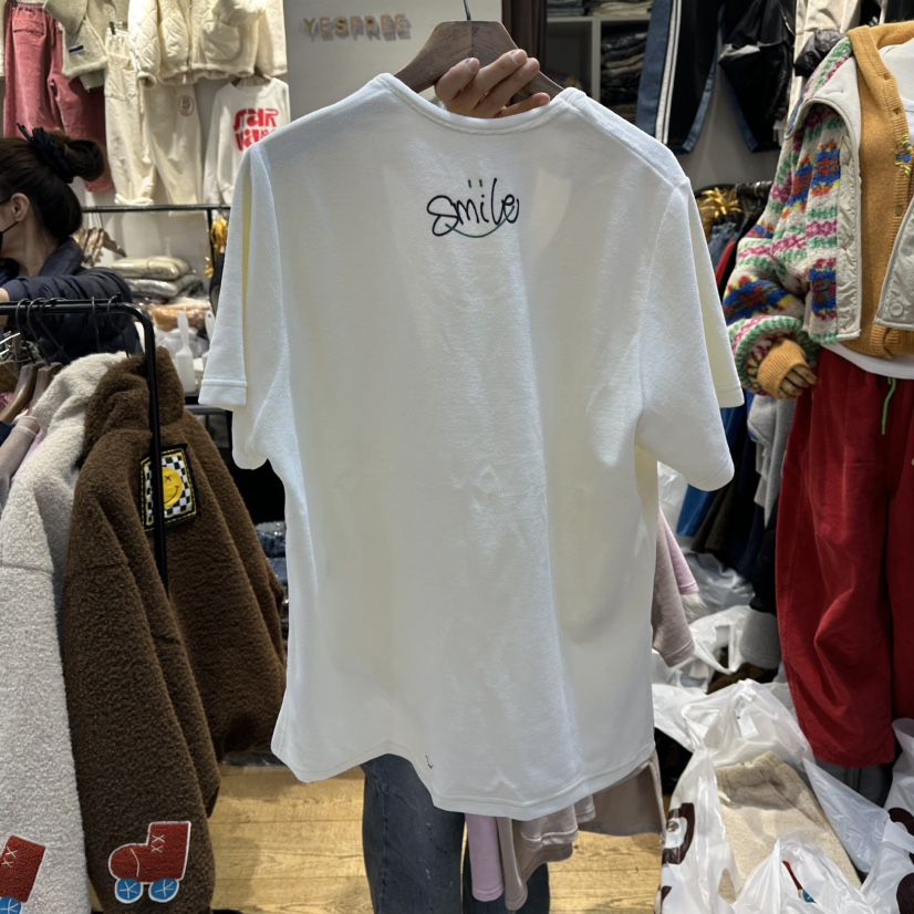YESFREE東大門㊣實拍女士新品25秋冬真品人氣熱賣T恤天鵝絨YESFREET恤