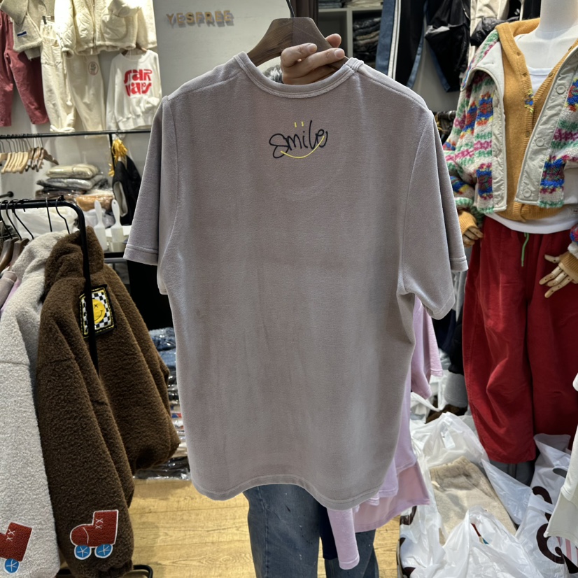 YESFREE東大門㊣實拍女士新品25秋冬真品人氣熱賣T恤天鵝絨YESFREET恤