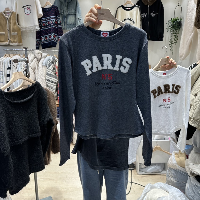 UNDERSTAR_VINTAGE東大門㊣實拍女裝新款熱賣推薦長袖T恤羊毛UNDERSTAR_VINTAGE長袖T恤圖色2