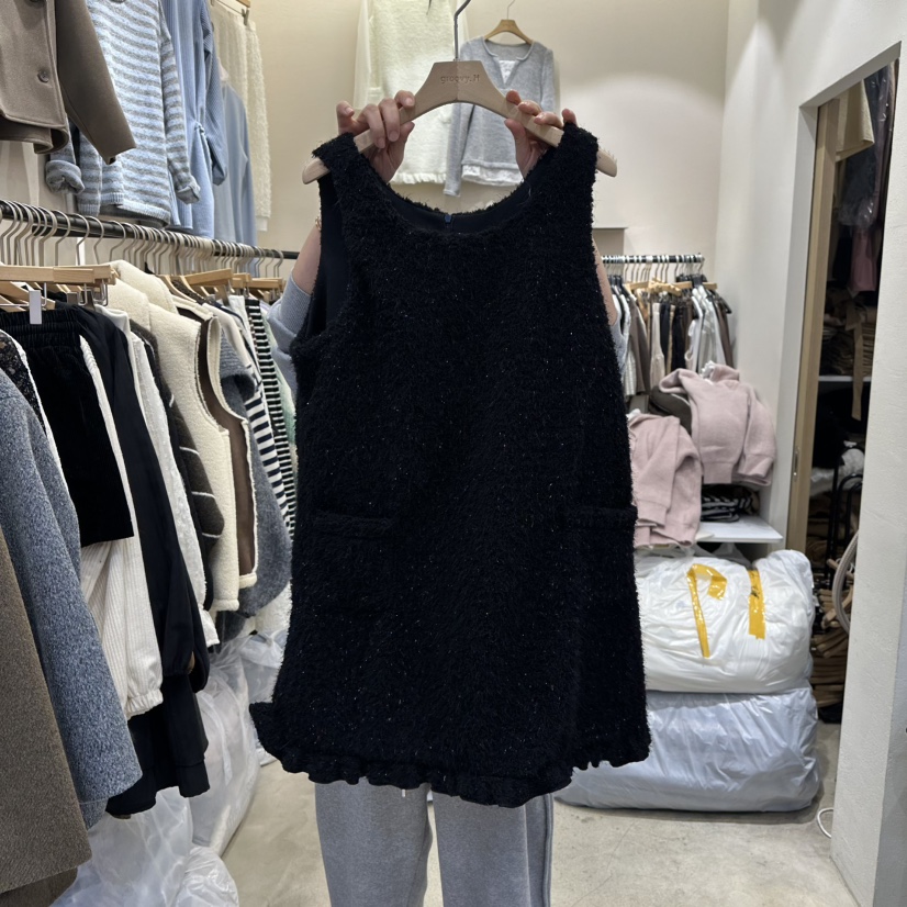 HOLYBANANA韓國代購㊣女裝新品熱賣推薦25秋冬連衣裙不含內搭groovy.H/HOLYBANANA連衣裙圖色2