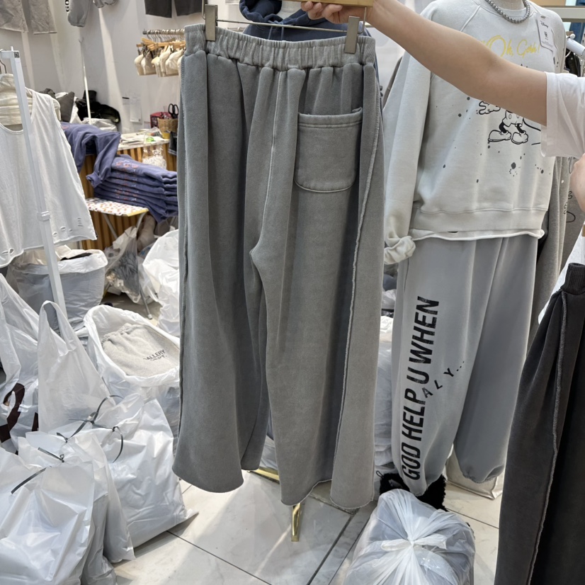 WASHBLUE東大門㊣直郵女裝新品時尚25秋冬熱賣休閑休閑褲羊毛WASHBLUE休閑褲