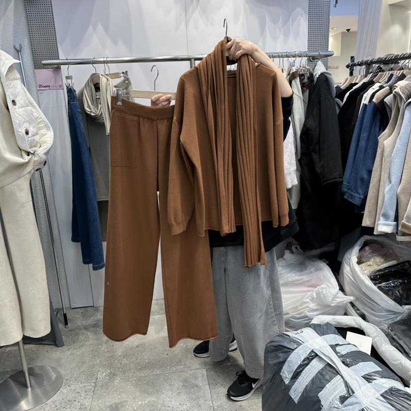 BLOOM東大門㊣直郵女士新款推薦休閑職業25秋冬套裝三件套披肩BLOOM-Q套裝圖色2