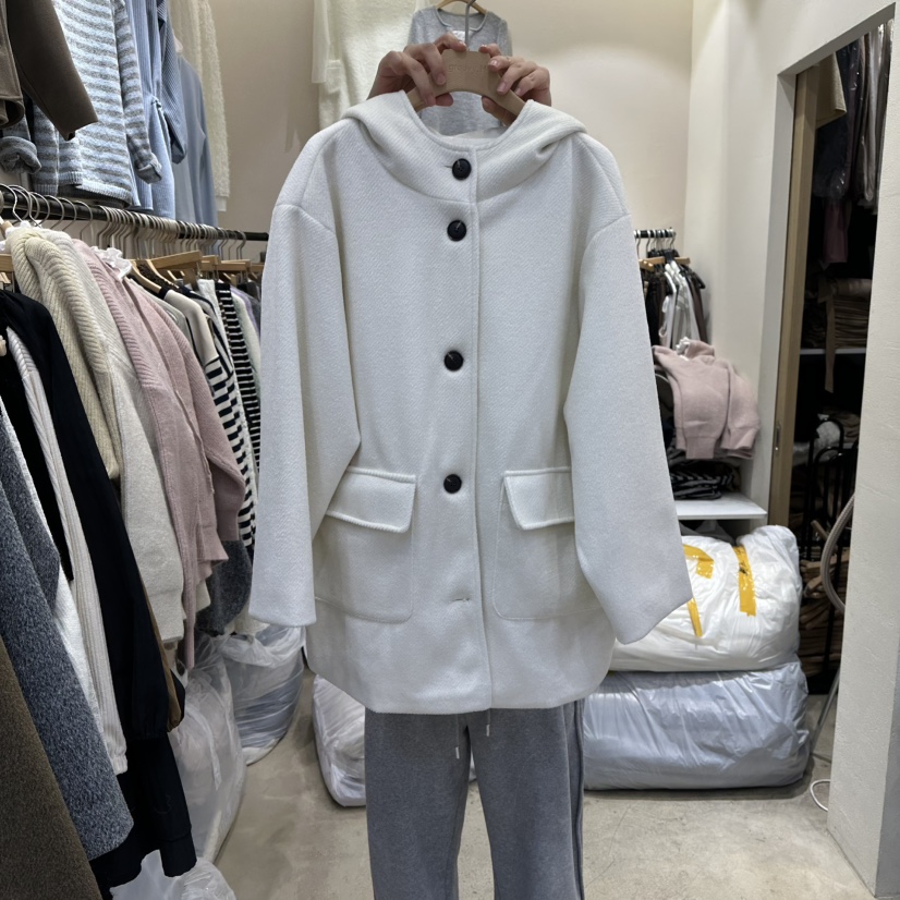 HOLYBANANA東大門㊣實拍女裝新款真品人氣時尚中長款大衣羊駝groovy.H/HOLYBANANA中長款大衣圖色1