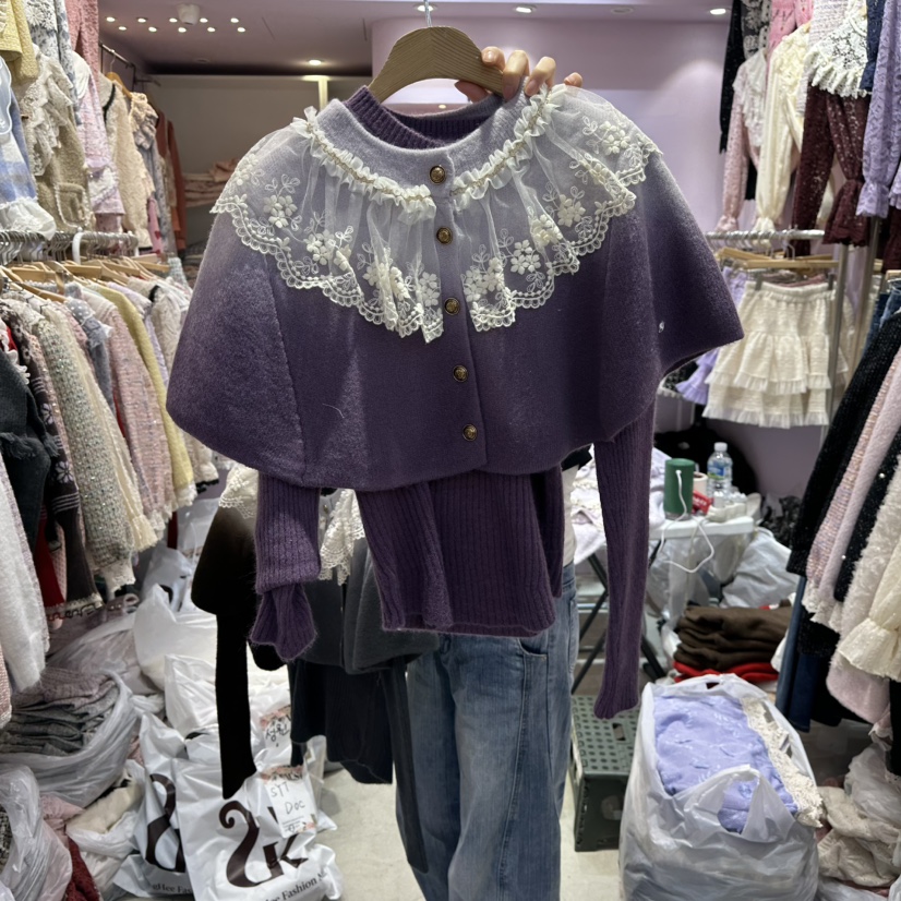 MS韓國代購㊣女士新款25秋冬職業推薦人氣熱賣休閑真品針織衫MS針織衫圖色2