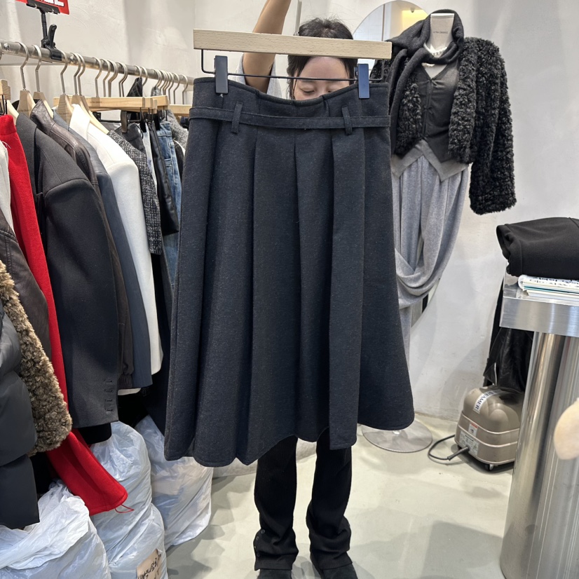 ULTRAORANGE東大門㊣實拍女裝新品職業推薦休閑時尚長裙含腰帶GILT/ULTRAORANGE長裙