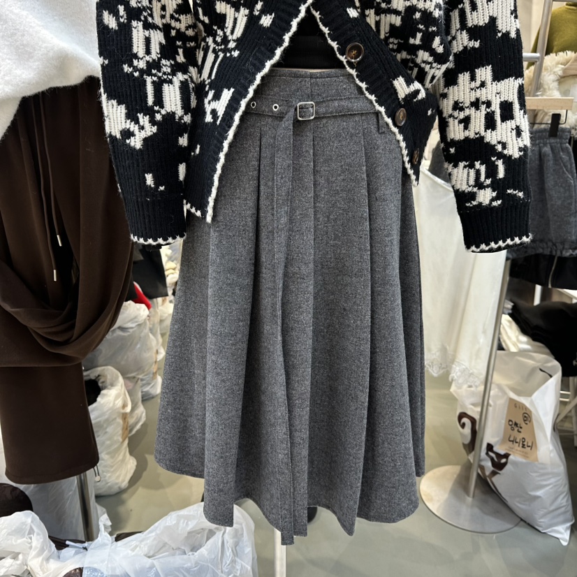 ULTRAORANGE東大門㊣實拍女裝新品職業推薦休閑時尚長裙含腰帶GILT/ULTRAORANGE長裙圖色1