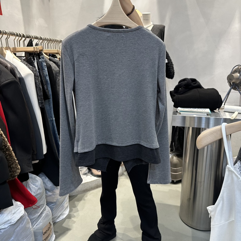 ULTRAORANGE東大門㊣代購女裝新品推薦職業人氣長袖T恤蕾絲GILT/ULTRAORANGE長袖T恤