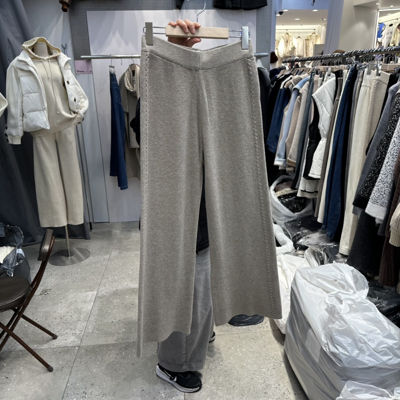 BLOOM韓國直郵㊣女裝新款25秋冬休閑人氣真品休閑褲針織褲條紋BLOOM-Q休閑褲圖色3