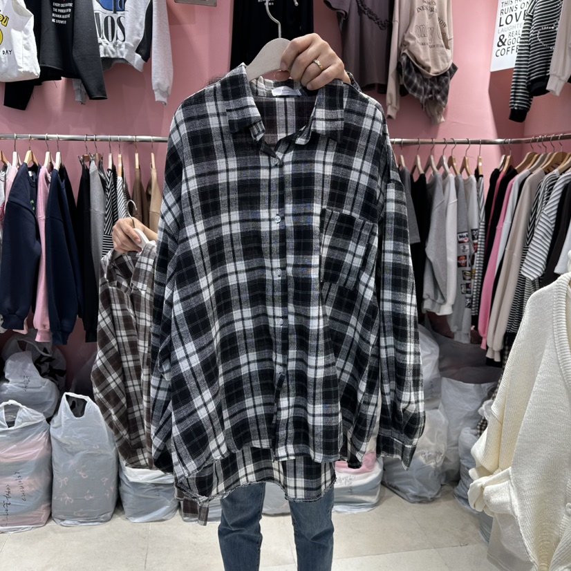 K STORY東大門㊣實拍女裝新品職業真品休閑時尚襯衫蕾絲衫K STORY襯衫/蕾絲衫圖色2黑色